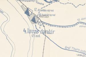 cca 1916 Katonai hadmozdulati térkép - Kiindulási helyzet, éjjelezés szeptember 8-ról 9-re és a szep...