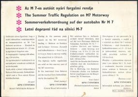 cca 1980 Az M7-es autóút (Magyarország legrégebbi autópályája) egyirányú forgalmi rendje vasárnap és...