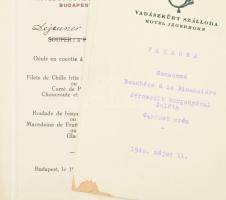 cca 1900-1946 8 db háború előtti magyar étlap: Spolarich, Vadászkürt, Országos Casino, Gundel, Szt G...