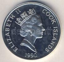 Cook-szigetek 1990. 50$ Ag "Amerika 500 éve-inka herceg" T:PP