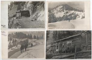 1917 Batca (Bukovina, Bucovina, Bukowina) (?); - 4 db régi első világháborús osztrák-magyar katonai fotó képeslap / 4 WWI K.u.K. military photo postcards