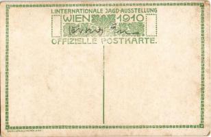 1910 I. Internationale Jagd-Ausstellung Wien / Első bécsi nemzetközi vadászati kiállítás reklámlapja...