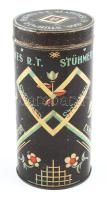 cca 1930 Stühmer Frigyes Rt. art deco mintájú fém csokoládégyár doboza, kis kopásokkal, jó állapotba...