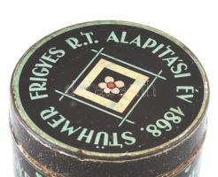 cca 1930 Stühmer Frigyes Rt. art deco mintájú fém csokoládégyár doboza, kis kopásokkal, jó állapotba...