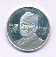 Jugoszlávia 1973. "Josip Broz Tito / Jugoszláv Szocialista Szövetségi Köztársaság létrehozásának 25. évfordulója" jelzett Ag emlékérem, kapszulában (2,95g/0.925/19mm) T:UNC,AU (eredetileg PP) folt Yugoslavia 1973. "Josip Broz Tito / 25th anniversary of the establishment of the Socialist Federal Republic of Yugoslavia" hallmarked Ag commemorative medallion in capsule (2,95g/0.925/19mm) C:UNC,AU (originally PP)