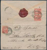 1873 3 x Réznyomat 5kr ajánlott levélen / on registered cover CSÁKTORNYA / CSAKATHURN - Zalaegerszeg