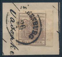 1850 6kr ívszéli / with margin "PRESSBURG"