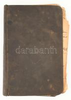 cca 1907 Antik, kézzel írt receptkönyv, előzéklapon névbejegyzéssel és 1907-es datálással, egészvász...