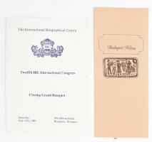 Nagy háború utáni étlap és menükártya gyűjtemény. Kb 100 db magyar és külföldi vegyesen, jó állapotb...