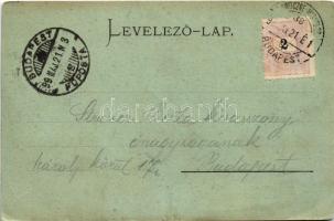 1899 (Vorläufer) Miskolc, Erzsébet tér, Széchenyi utca, Bumsch Béla, Krausz Lajos és Lichtmann Lipót...