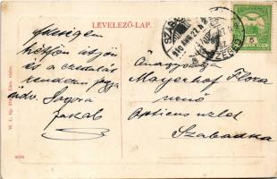 1910 Zombor, Sombor; Szabadság tér, Schweidel József szobor. W.L. Bp. 3740. / square, monument (EK)