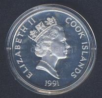 Cook-szigetek 1991. 50$ Ag "Amerika 500 éve-Francisco Pizarro" T:PP