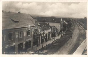 Tornalja with synagogue and the shops of Blumenthal and Steiflbaum