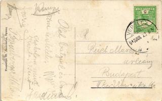 1912 Versec, Werschetz, Vrsac; Ferenc József tér, piac, üzletek / market, shops (EK)