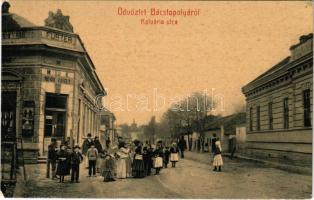 1910 Topolya, Bácstopolya, Backa Topola; Kálvária utca, Novák Károly üzlete. Wilheim Miksa kiadása 603. / street, shop