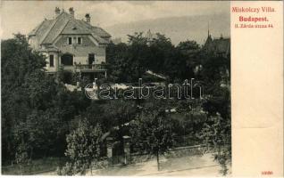 Budapest II. Rózsadomb, Miskolczy villa. Zárda utca 44. (ma Rómer Flóris utca) Magyar Imre kiadása (ragasztónyom / glue marks)