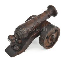 Fa ágyú asztaldísz, 33x21 cm