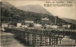 Lezhe, Lezhja; Kujtim nga Shqypenia / Greeting from Albania, bridge (fl)