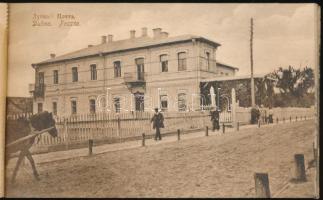 Dubno - pre-1945 booklet with 10 postcards in mixed quality: school, street, church, shops, post off...