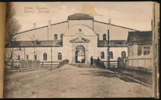 Dubno - pre-1945 booklet with 10 postcards in mixed quality: school, street, church, shops, post off...