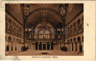 1915 Nagyszeben, Hermannstadt, Sibiu; Interiorul catedralei / Székesegyház belső. Jos. Drotleff / cathedral interior (EK)