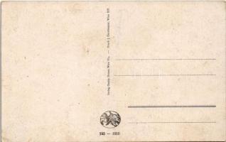 Maschinengewehrabteilung in voller Tätigkeit / WWI K.u.K. (Austro-Hungarian) military art postcard, ...