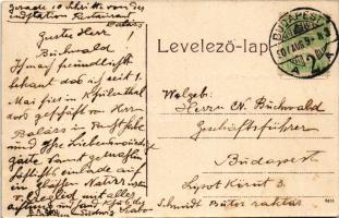 1907 Budapest II. Hűvösvölgy, Balázs vendéglő, étterem, pincérek. Art Nouveau, floral