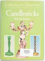 Deborah Stratton: Candlesticks (Gyertyatartók). 1976, BPC Publishers LTD, kiadói kartonált papírkötés, kissé sérült papír védőborítóval, angol nyelven, jó állapotban. Alapos szakmai kiadvány, mely bevezet a különböző anyagból készült gyertyatartók gyűjtésének világába.