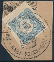 1868 Hírlapilleték bélyeg 1kr / Newspaper duty stamp 1kr ... NAGY SZEBENBEN