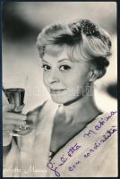 Giulietta Masina (1921-1994) olasz színésznő aláírása az őt ábrázoló fotólapon / autograph signature