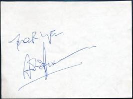 Anthony Perkins (1932-1992) amerikai színész aláírása papírlapon / autograph signature