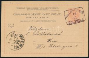 1893 Díjjegyes levelezőlap / PS-card K. und K. MILIT POST XVIII DOLTUZIA - WIEN