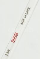 Higanyos lázmérő, észak-koreai gyártmányú, műanyag tokban, h: 12 cm + Higanyos fali hőmérő, h: 18 cm