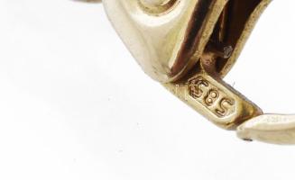 Arany (Au) 14K zománcfestett kaicabogár, jelzett, 1,8×0,7 cm, bruttó: 0,6 g