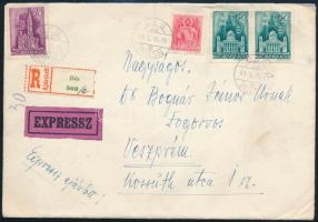 1941 Ajánlott expressz levél / Registered express cover "DÉS" - Veszprém