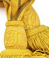 cca 1900 Osztrák-Magyar Monarchia Adjutáns (segédtiszti) vállszalag. Hímzett szövet, kisebb hibákkal...