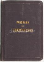 cca 1880 Imre Benkert: Panorama des Semmerings nach der Natur gezeichnet von --. Wien, é.n. Carl Gerold. 260x15 cm Litográfia leporello. ca 1880, Leporello szétvált a hajtásnál, aranyozott kiadói vászonkötésben