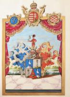 VÉDETT / NO EXPORT! 1802 Címereslevél - Armalis (harsányi) Hudich János harsányi postamester,az egri...