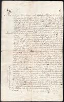 1719 Révkomáromi birtokkal kapcsolatos egyezség levél viaszpecsétekkel