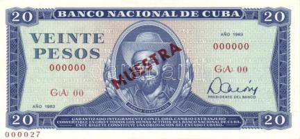 Kuba 1983. 20P "Muestra 000" (Minta) T:I