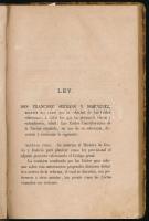 (A spanyol büntető törvénykönyv) Código penal reformado, mandado publicar provisionalmente, en virtud de autorización concedida al Gobierno por la ley de 17 de junio de 1870. Madrid, 1870. Ministerio de gracia y justicia. 166p. Korabeli aranyozott félbőr kötésben. / Spanish Penal law