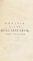 Francisco Carolo Palma [Pálma Károly Ferenc (1735-1787)]: Notitia rerum Hungaricarum. Conscripta a -...