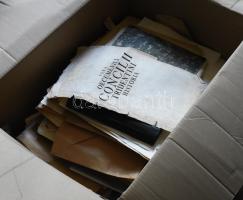 Papír restaurátor tétel: Nagy doboznyi régi papír a XVIII. századtól a XX század elejéig. Üres merít...