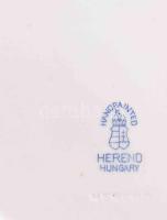 Herendi rust szőlőmintás csésze alátéttel. Jelzett, minimális kopással, d: 13,5 cm