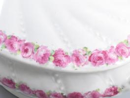 cca 19. sz. második fele, 3 darabos leveskínáló szett: leveskínáló tál, alátét, sóborskínáló. Rózsam...