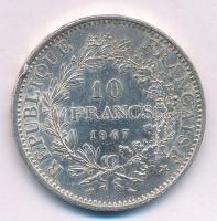 Franciaország 1967. 10Fr Ag "Herkules csoport" T:XF ph 
France 1967. 10 Francs Ag "H...