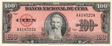 Kuba 1959. 100P (2x) egymásutáni sorszámmal T:I