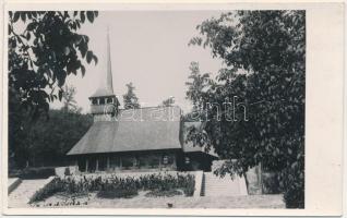 1936 Ferencbánya, Forgácskút, Ticu Colonie (Kolozs, Cluj); Ortodox fatemplom / Orthodox wooden church. Foto-Omnia photo (vágott / cut)