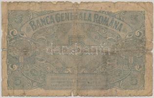 Románia / Német megszállás 1917. 5L "G 12503771" T:G szakadás, anyaghiány
Romania / Germa...