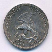 Német Államok / Poroszország 1913A 2M Ag "Napóleon legyőzésének 100 éves évfordulója" T:AU...